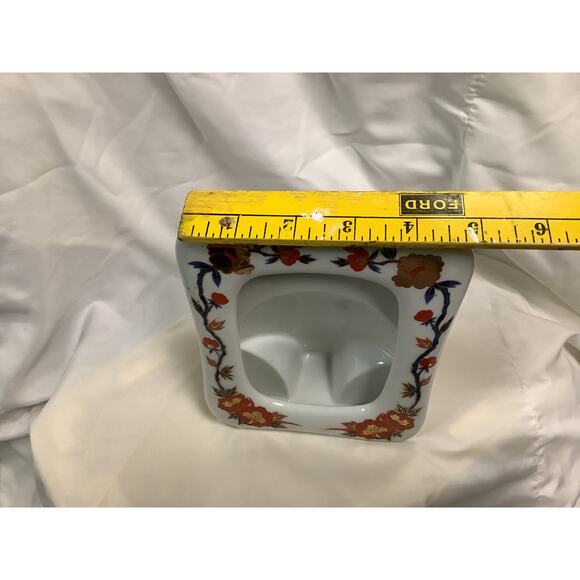 Gold Imari Small Porcelain Photo Frame, Orange/Blue/Gold Tone Florals - Picture 5 of 6